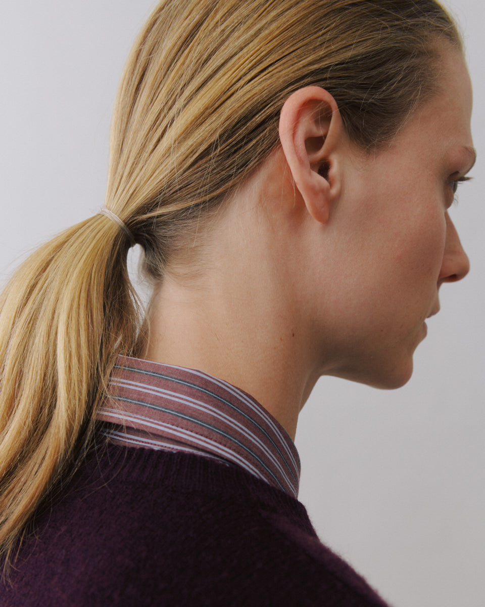 Beta Studios Abbie O-neck Basic Cashmere Tops Ripe fig