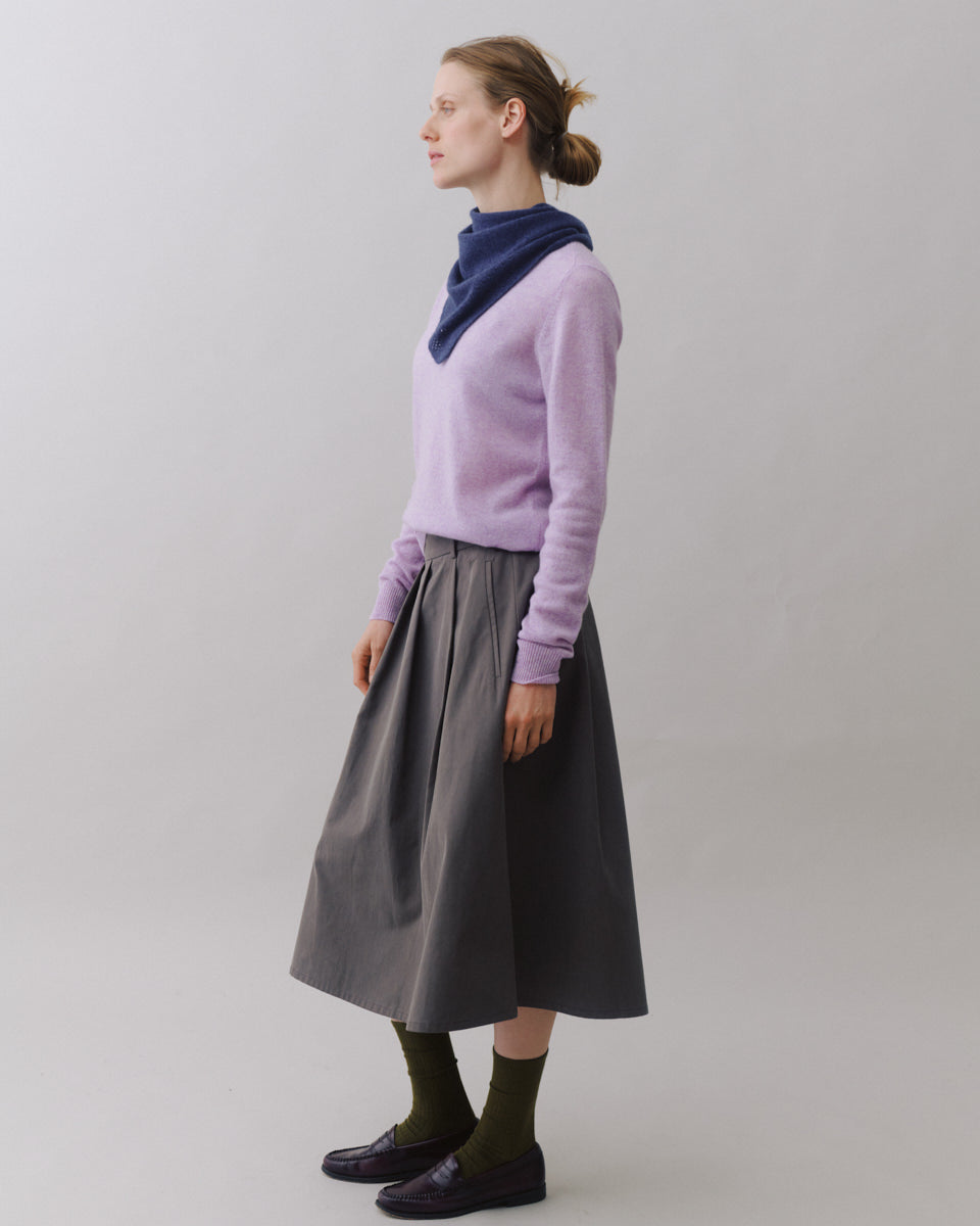 Beta Studios Abbie O-neck Basic Cashmere Tops Sweet Lavender