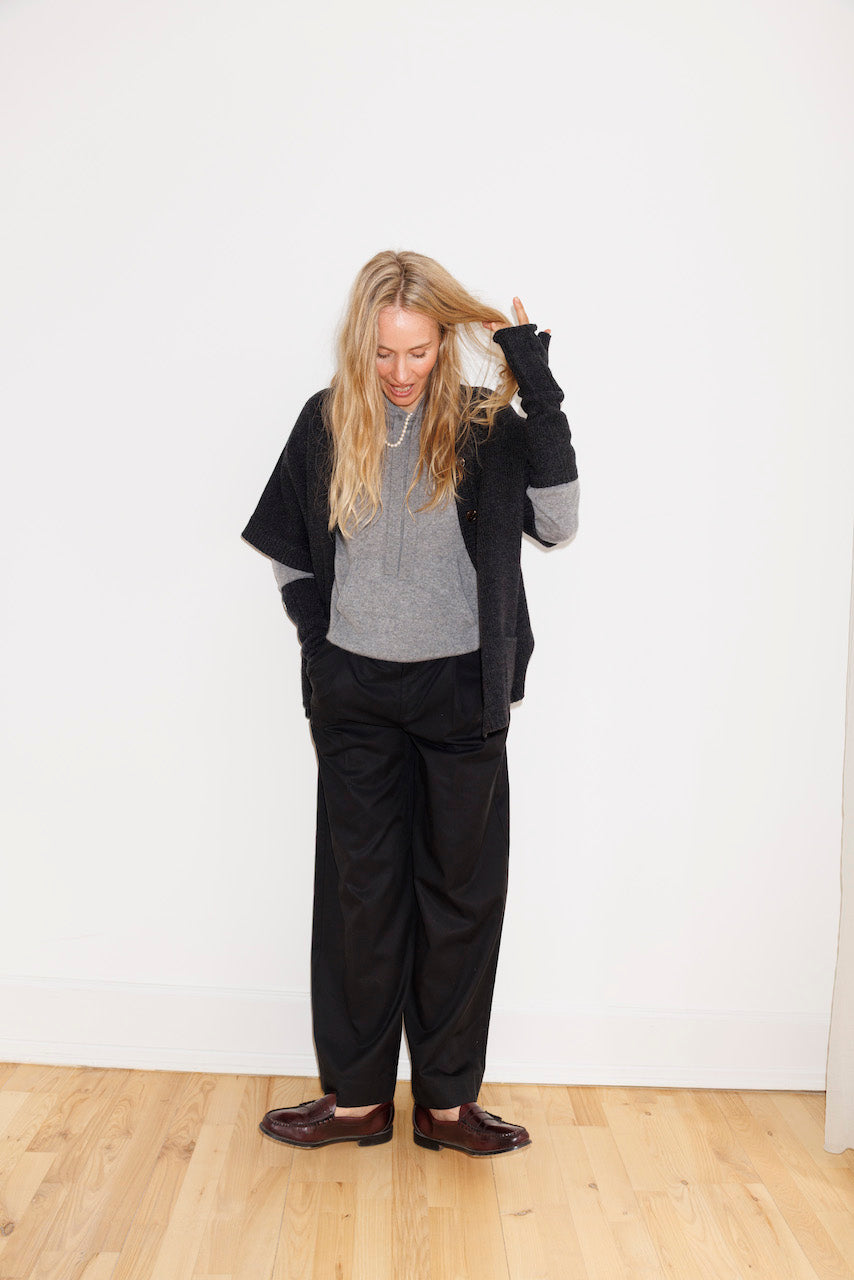Beta Studios Adele Hoodie Cashmere Tops Grey Melange