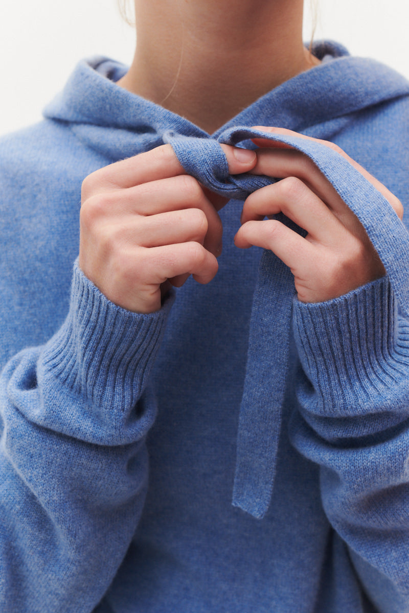 Beta Studios Adele Hoodie Cashmere Tops Turtle Dove Blue