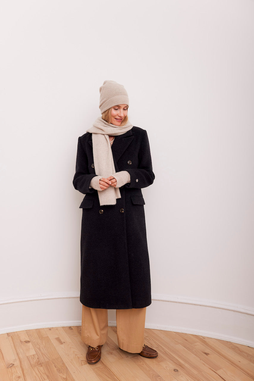 Beta Studios Aja Long Scarf Accessories Cashmere Sand Melange