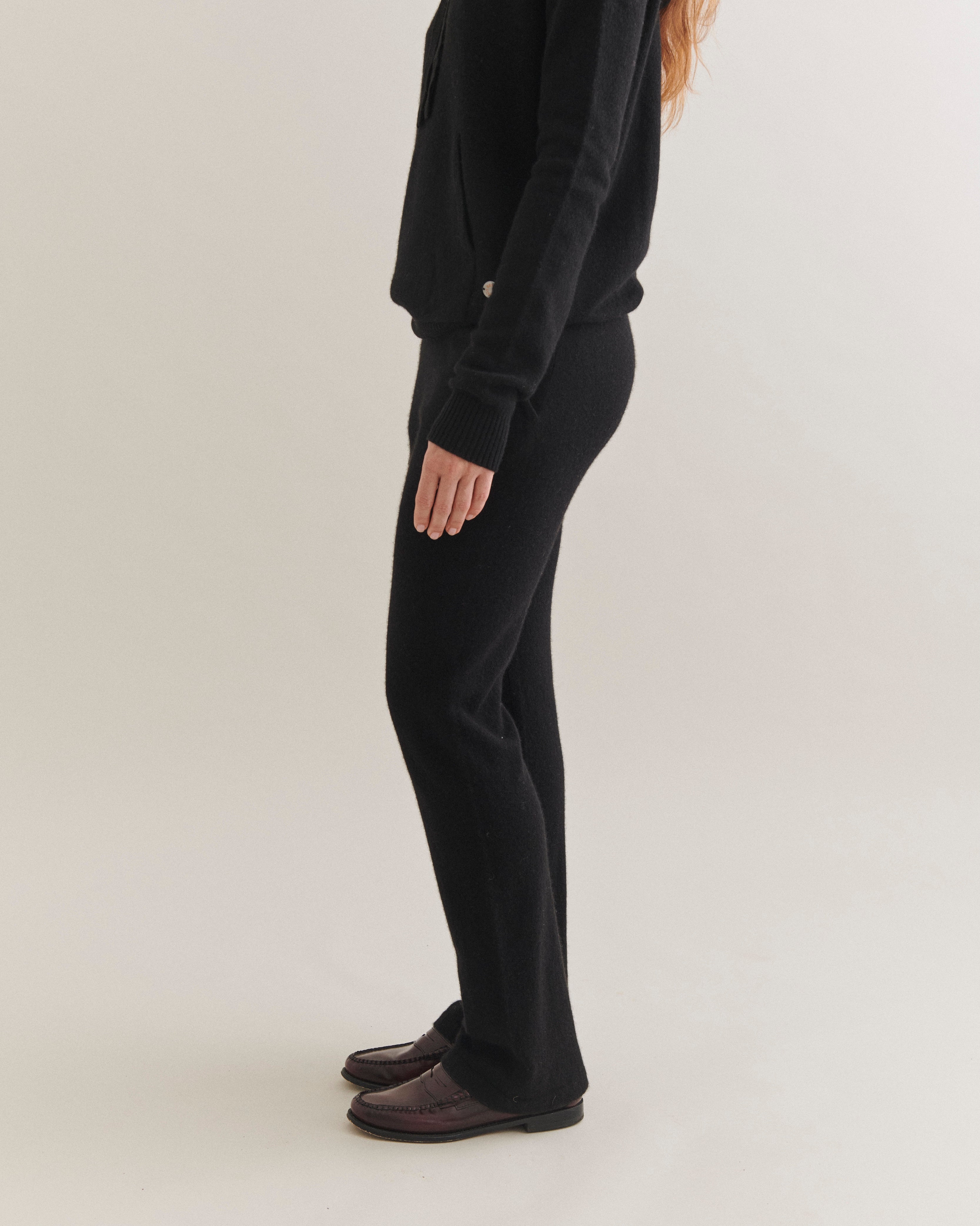 Beta Studios Alba Straight Pants Cashmere Pants Black