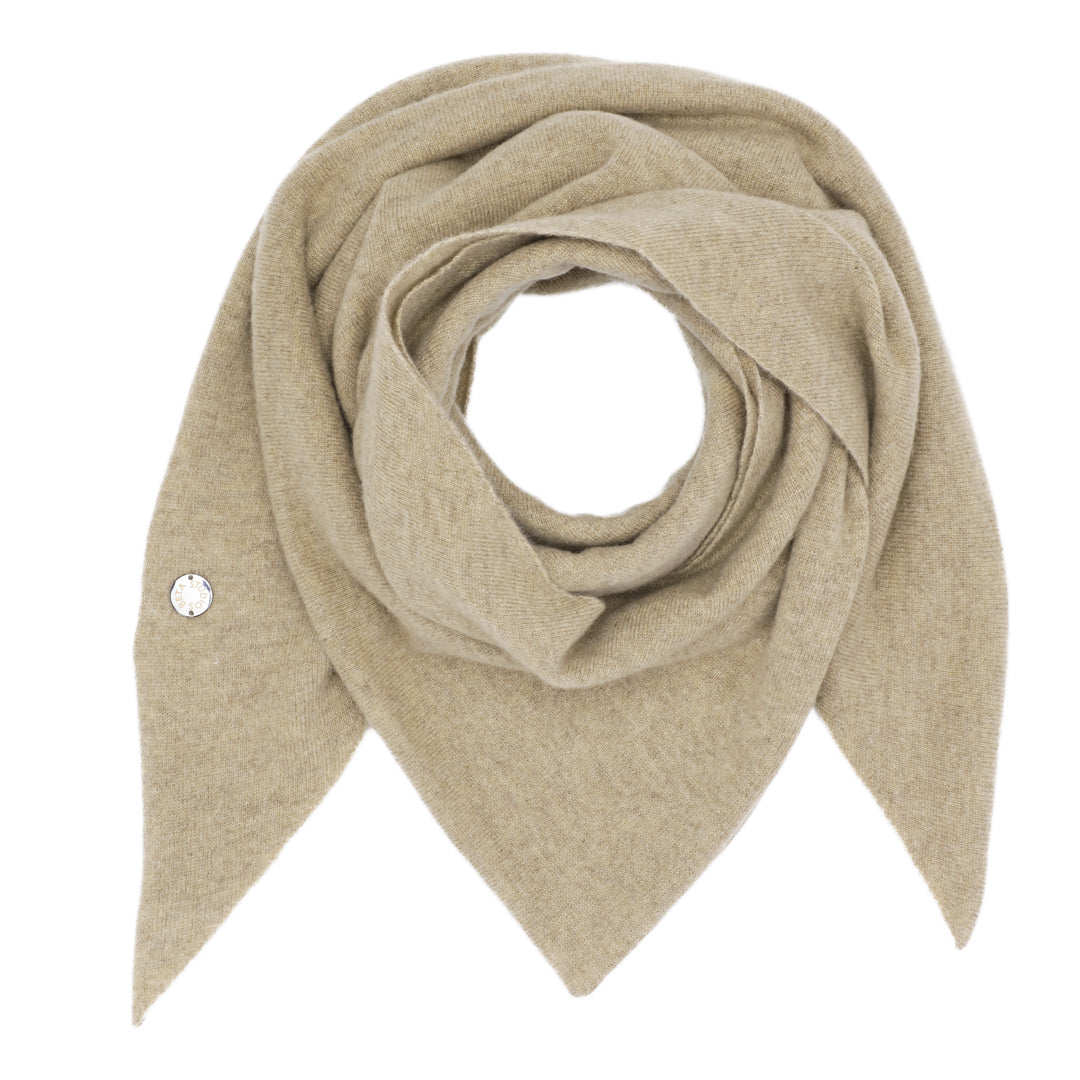 Beta Studios Alexa Big Triangle Scarf Accessories Cashmere Oak Brown