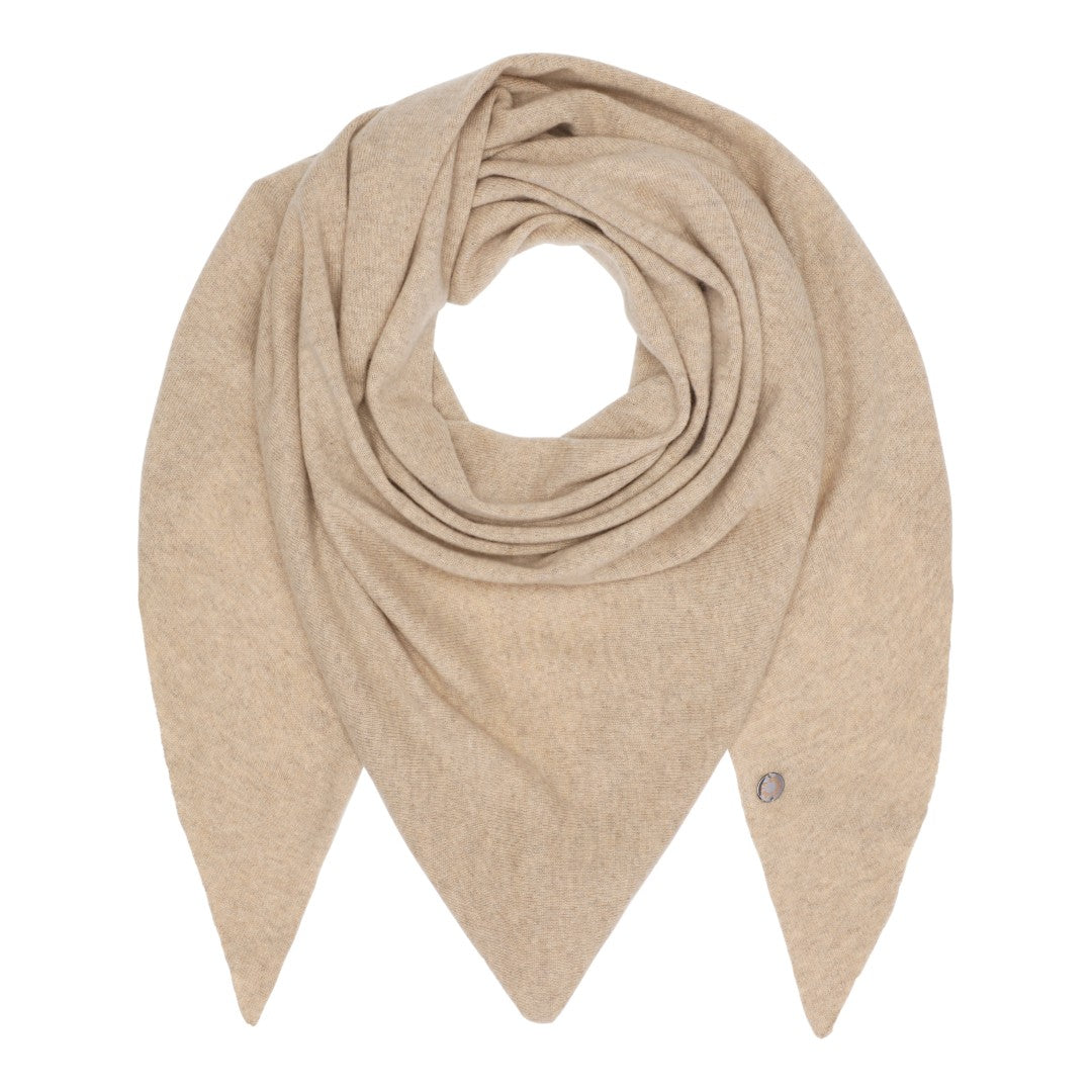 Beta Studios Alexa Big Triangle Scarf Accessories Cashmere Sand Melange