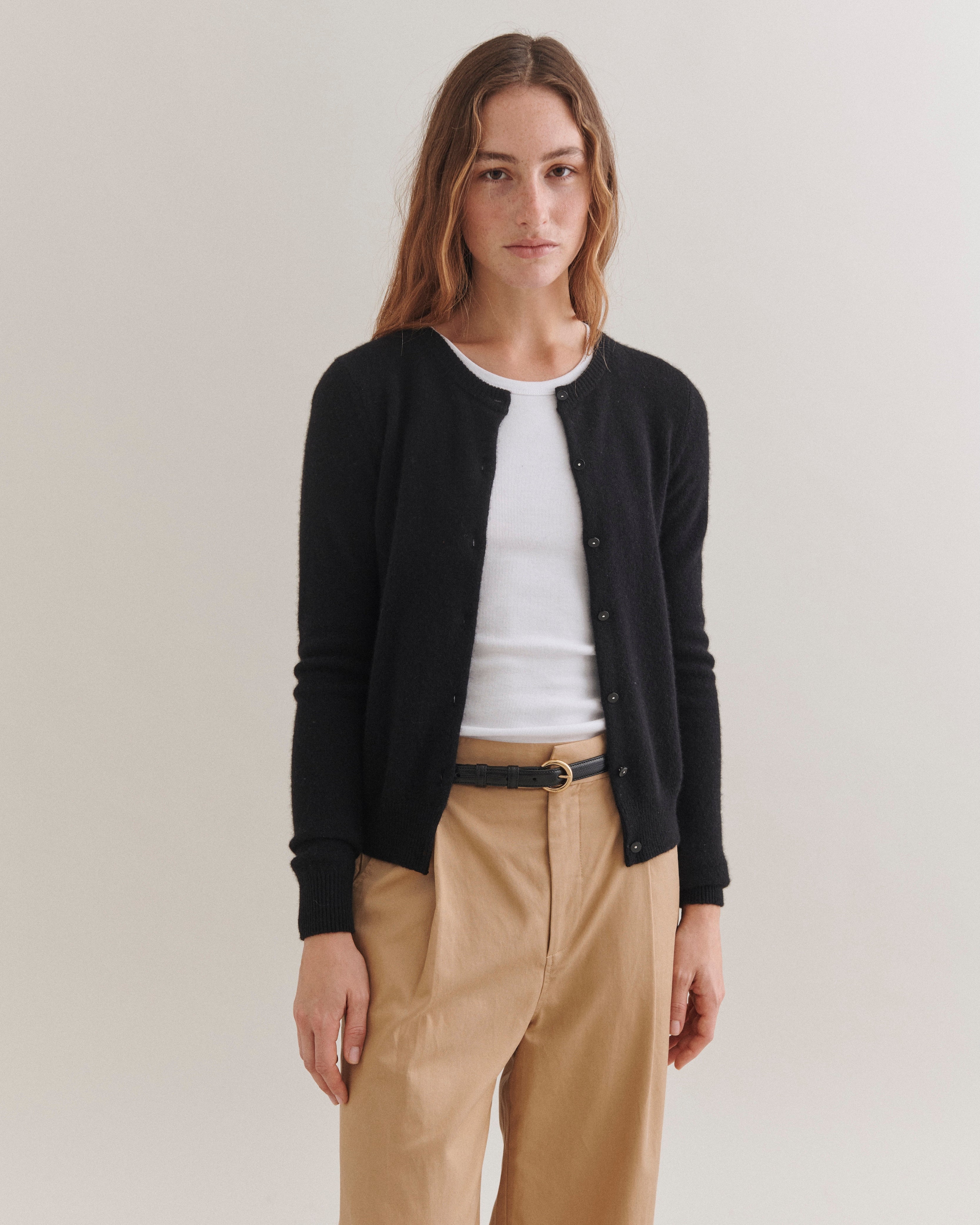 Beta Studios Alice Classic Cardigan Cashmere Tops Black