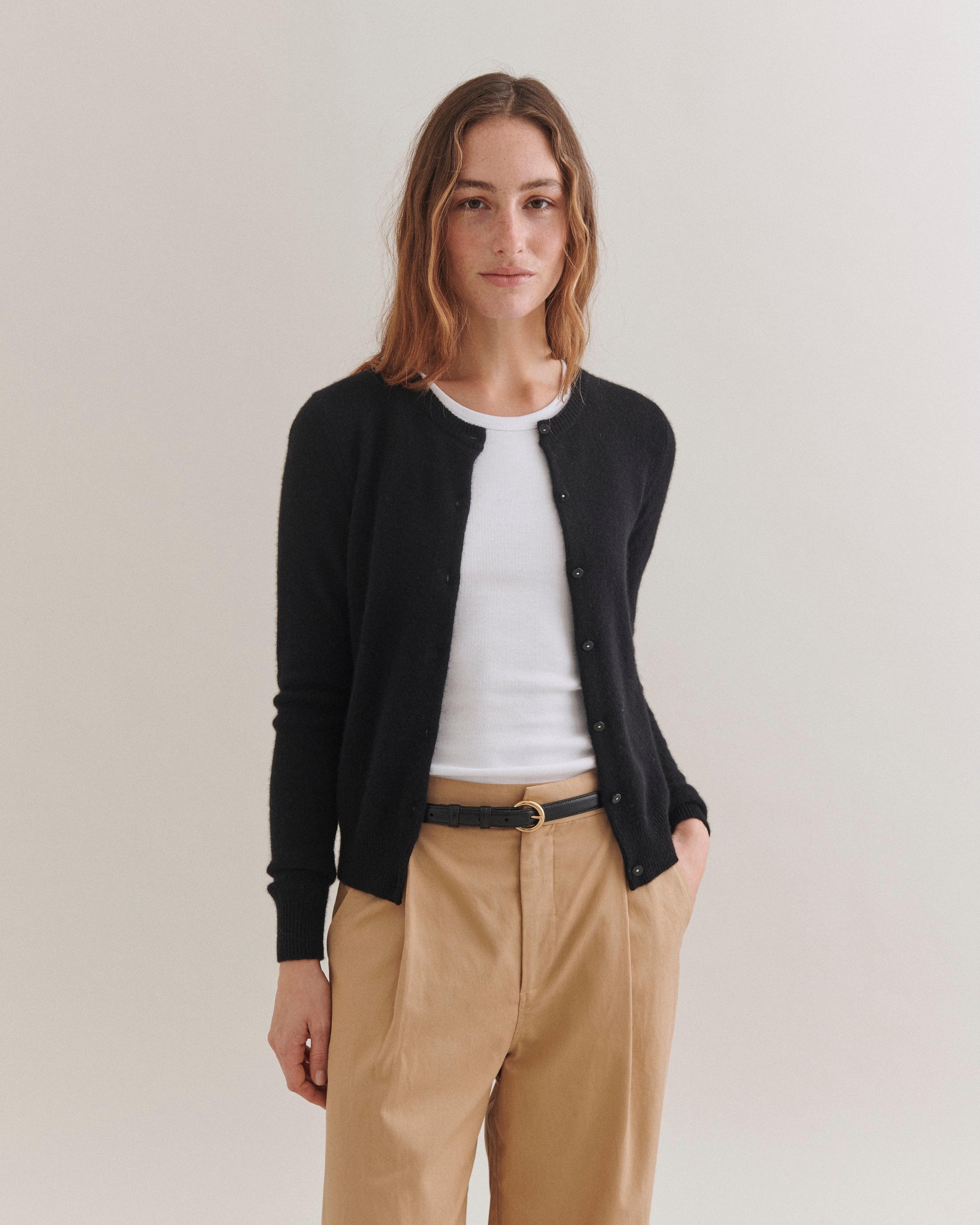 Beta Studios Alice Classic Cardigan Cashmere Tops Black