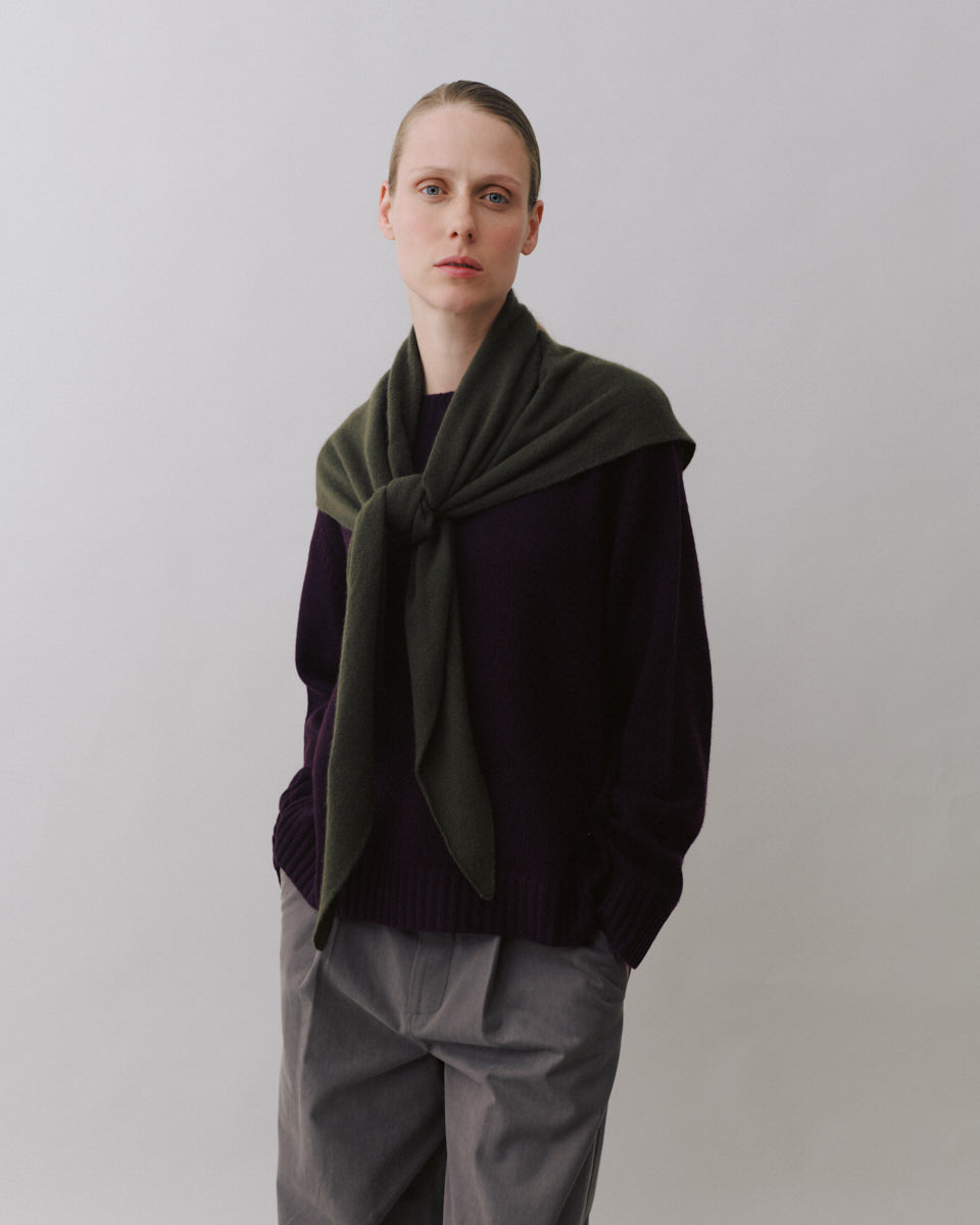 Beta Studios Andrea Triangle Scarf Accessories Cashmere Walnut