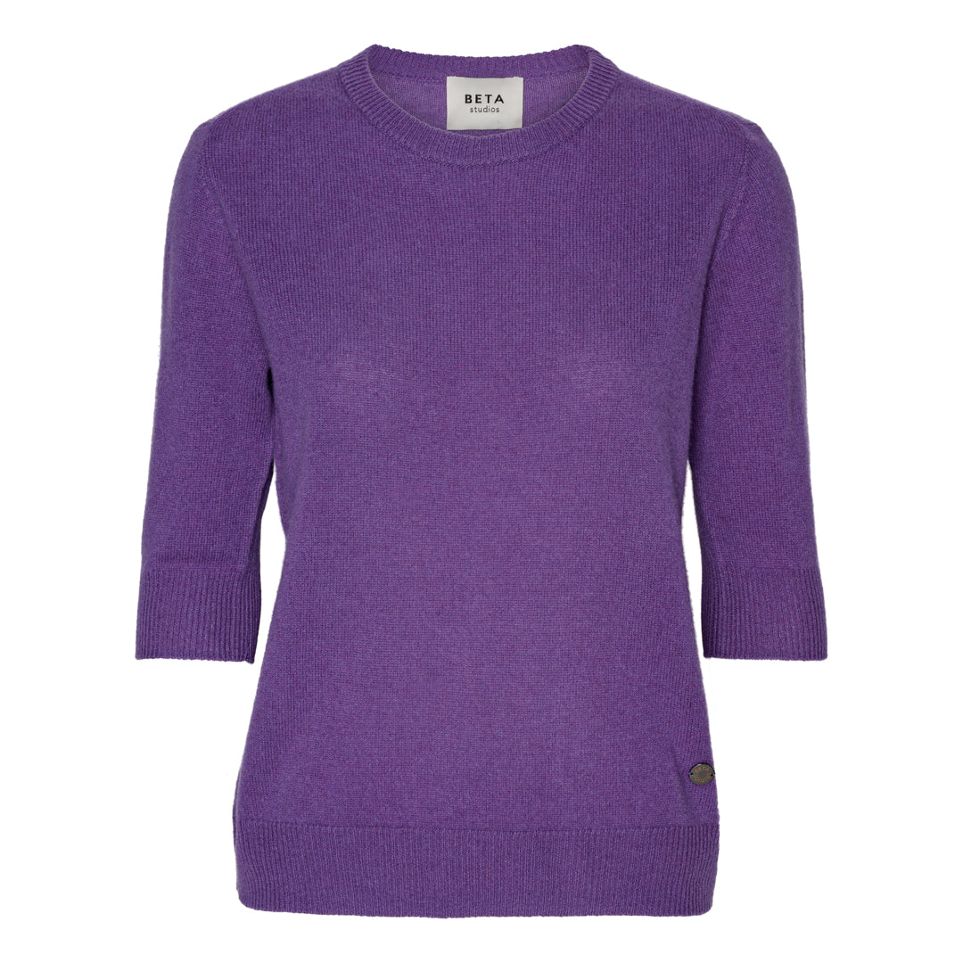 Beta Studios Anna Lady Sleeve Cashmere Tops Deep Lavender