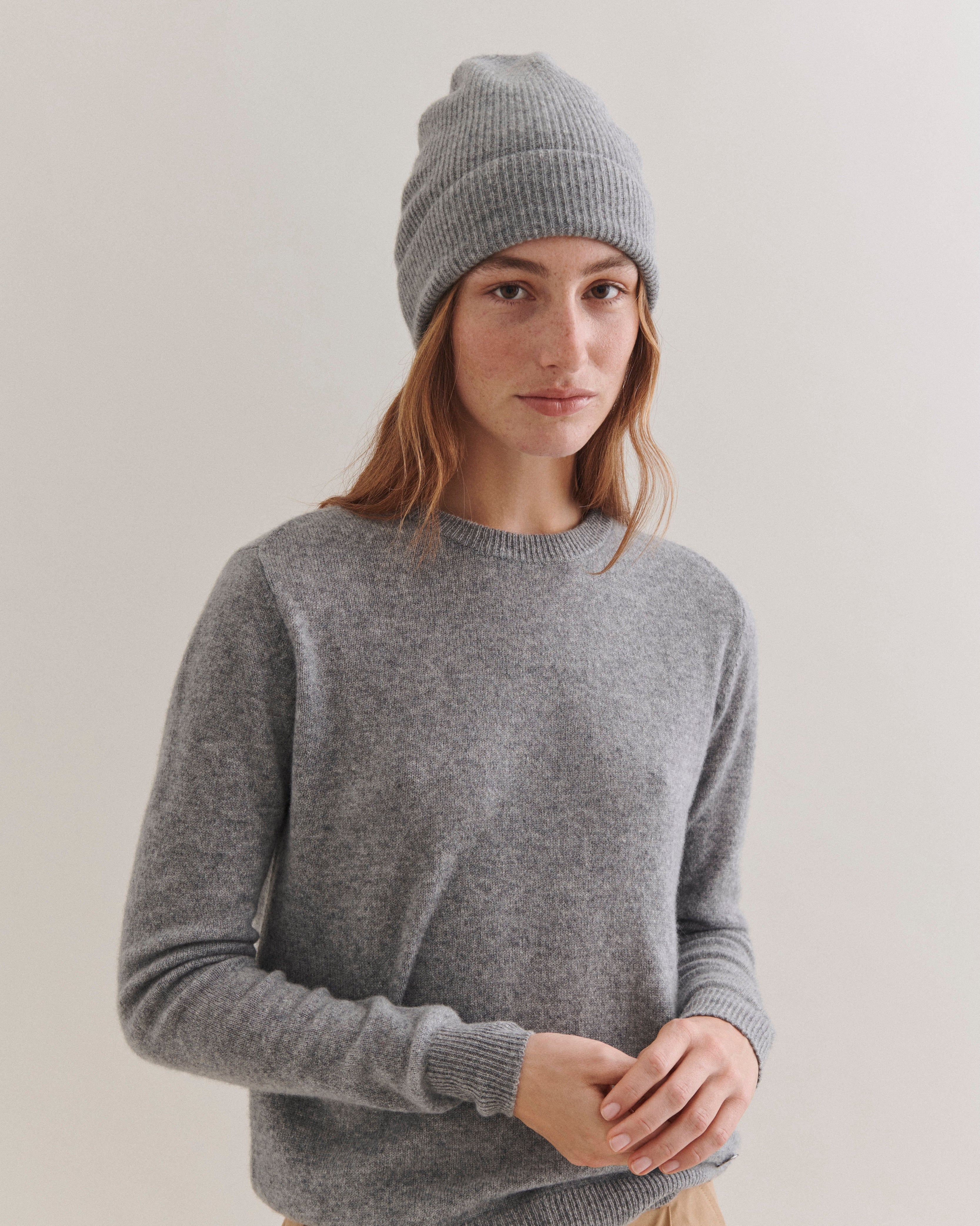 Beta Studios Astrid Beanie Accessories Cashmere Grey Melange