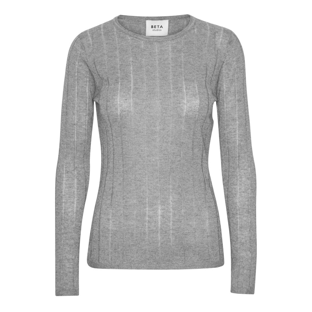 Beta Studios Cala Long Sleeve Tee Cashmere/Silk Silk/CashmereTops Platin