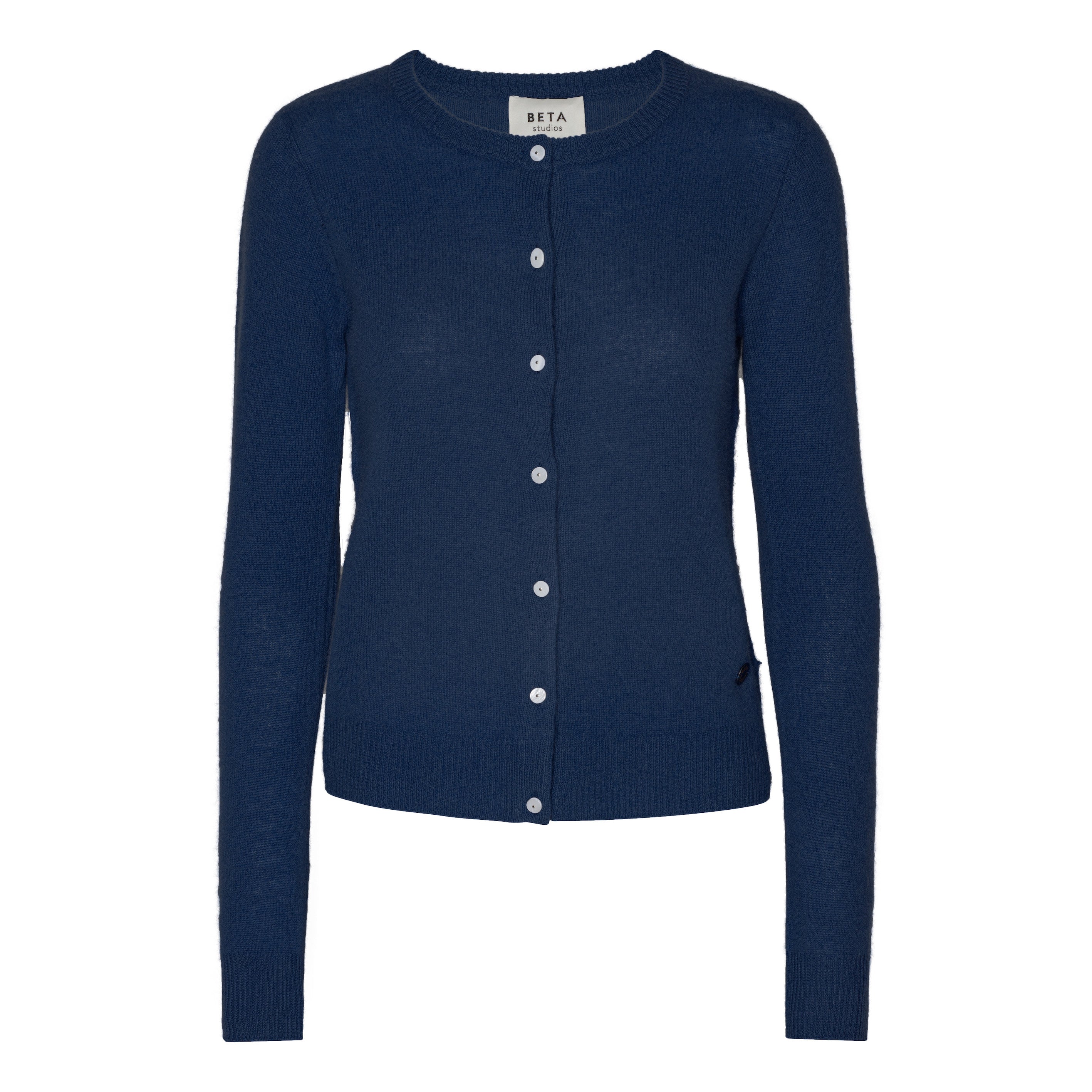 Beta Studios Alice Classic Cardigan Cashmere Tops Navy