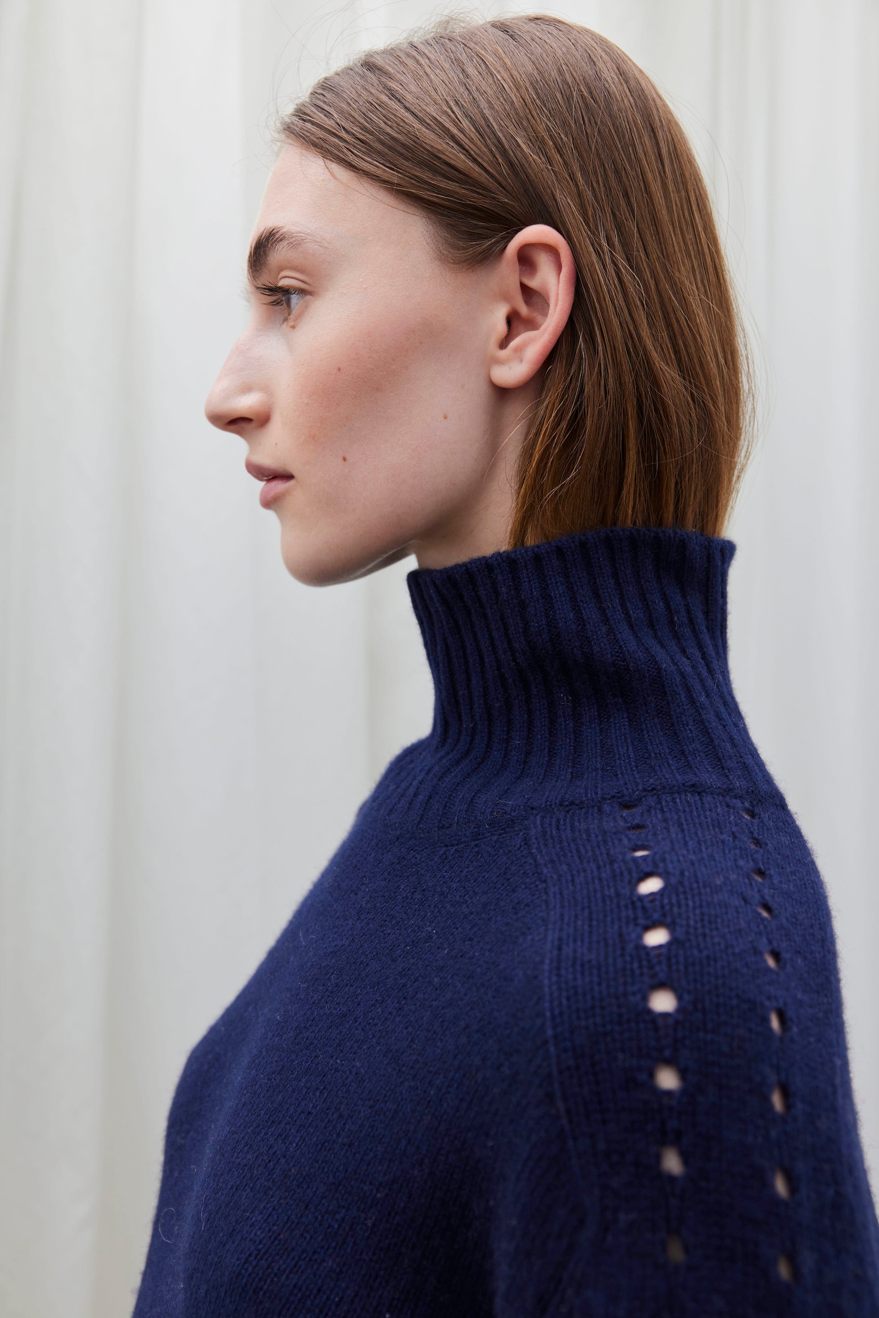 Beta Studios Jenny Turtleneck Uld/Cashmere Tops Navy