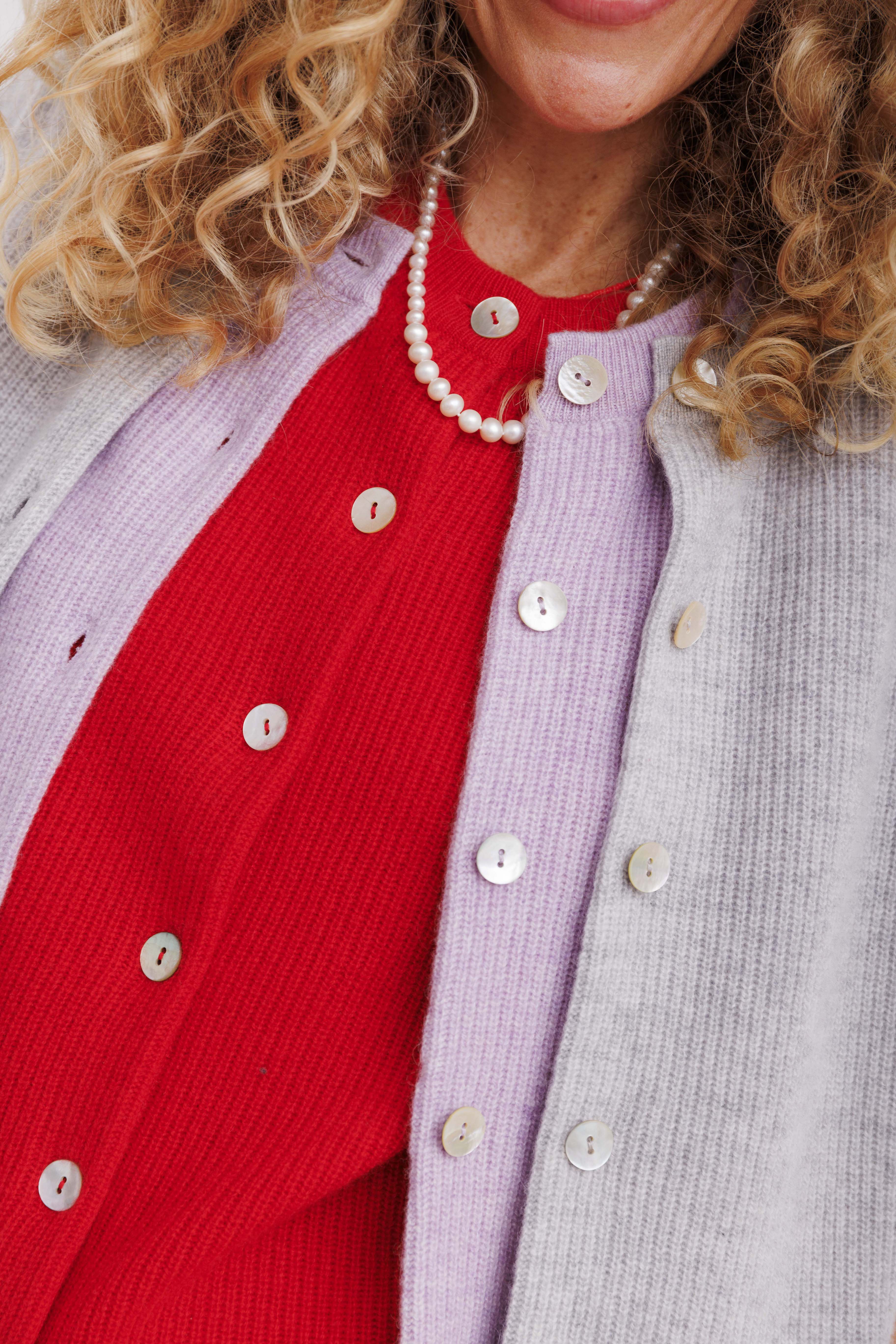 Beta Studios Karla Lady Sl Cardigan Cashmere Cardigan Red