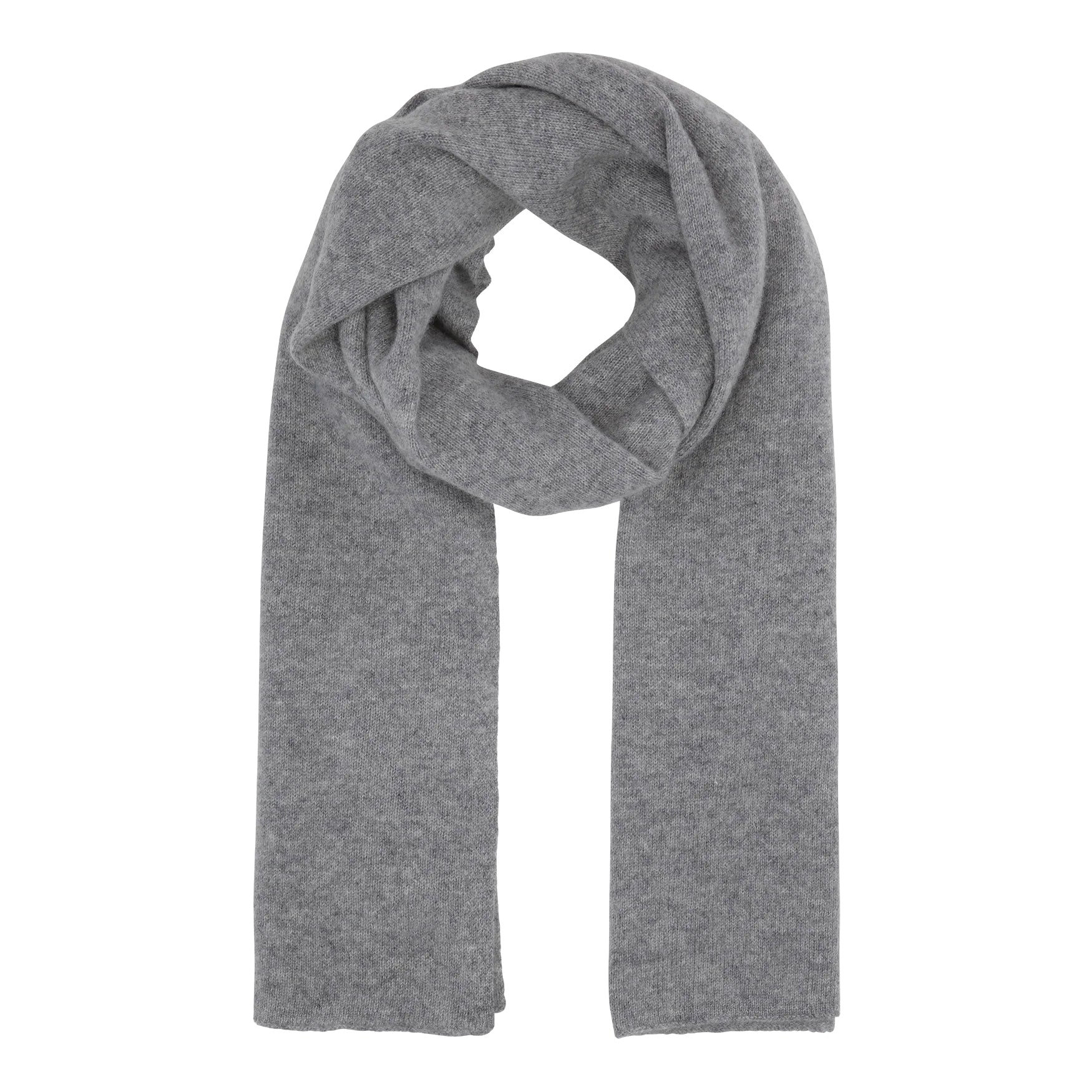 Beta Studios Long Cashmere Scarf Accessories Cashmere Grey Melange