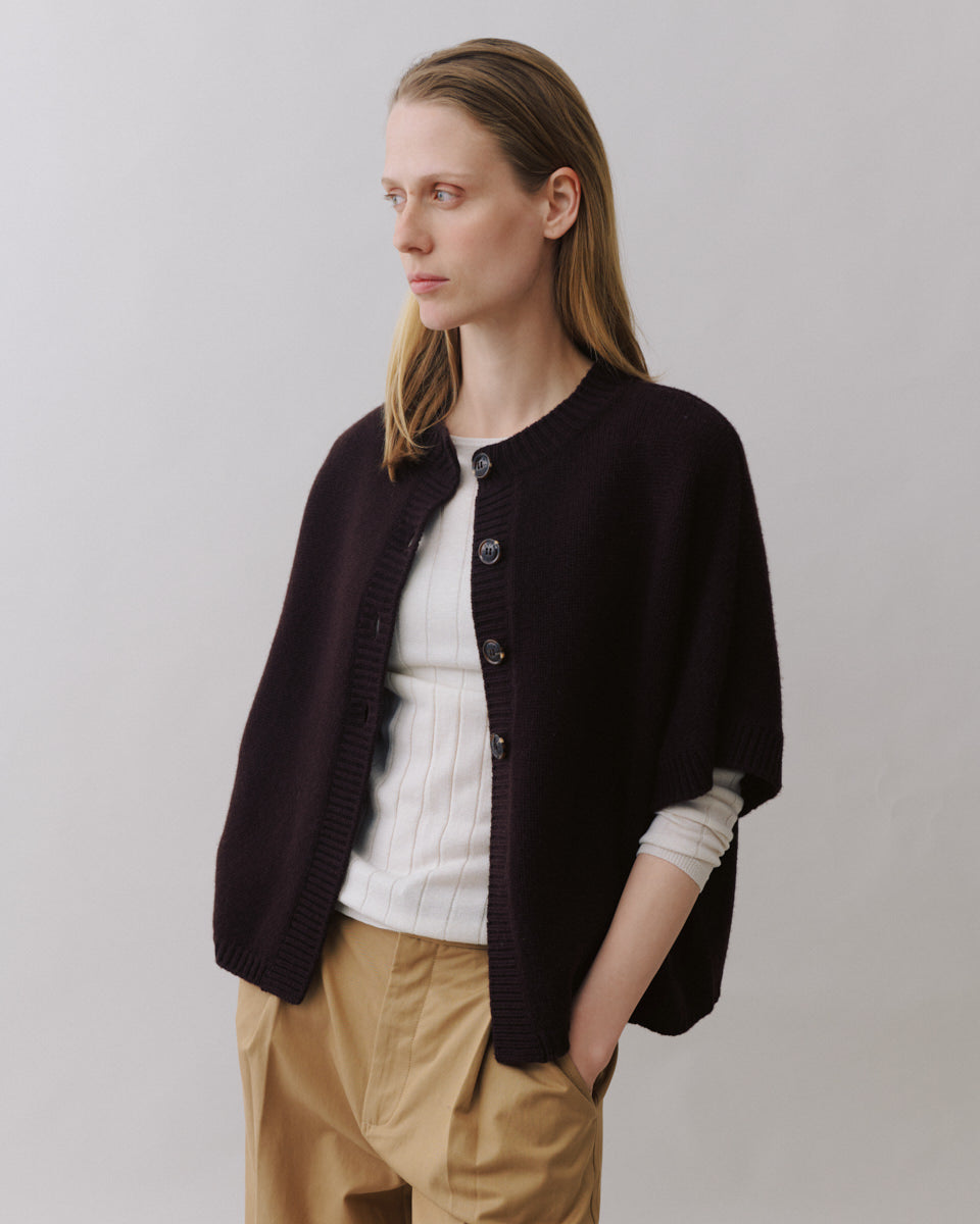 Beta Studios Malle Vest Knit Chocolate Plum