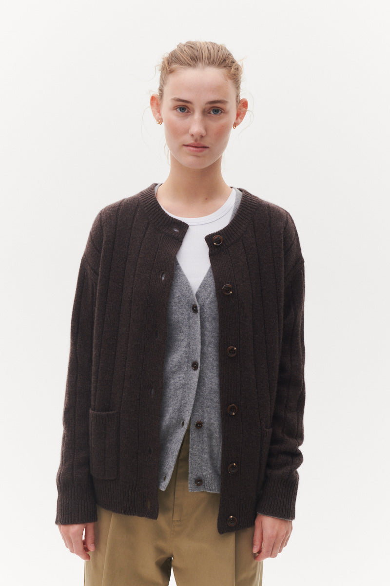 Beta Studios Monalisa Cardigan Uld/Cashmere Tops Walnut