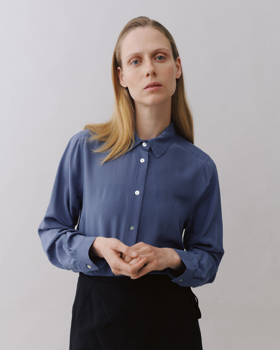 Beta Studios Morgan Silk Shirt Shirt Bering Sea