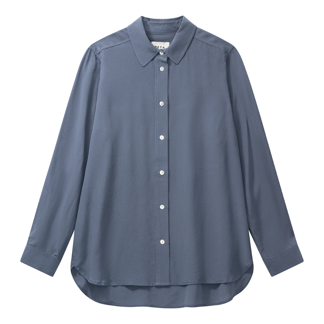 Beta Studios Morgan Silk Shirt Shirt Bering Sea