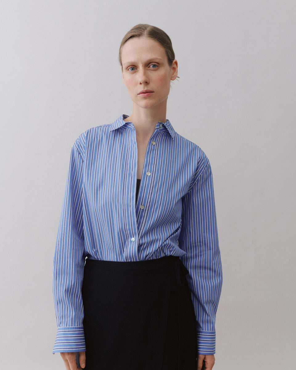 Beta Studios Nanaki Striped Shirt Shirt Palace Blue