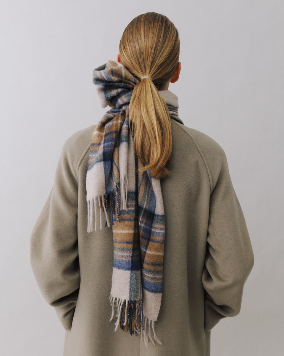 Beta Studios Nanika Checked Scarf Accessories Cashmere Brown Checks