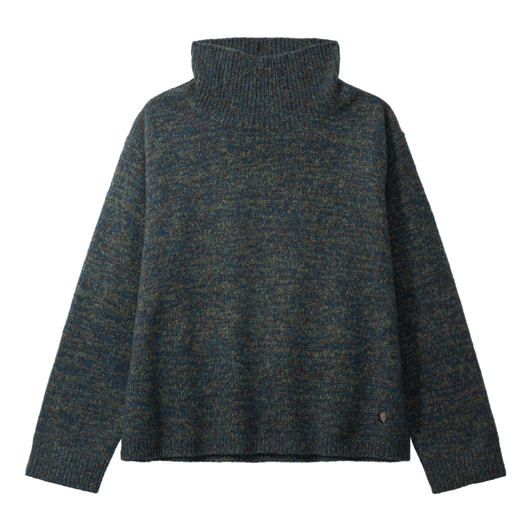 Beta Studios Nellie Turtleneck Cashmere/Silk Top Army Green