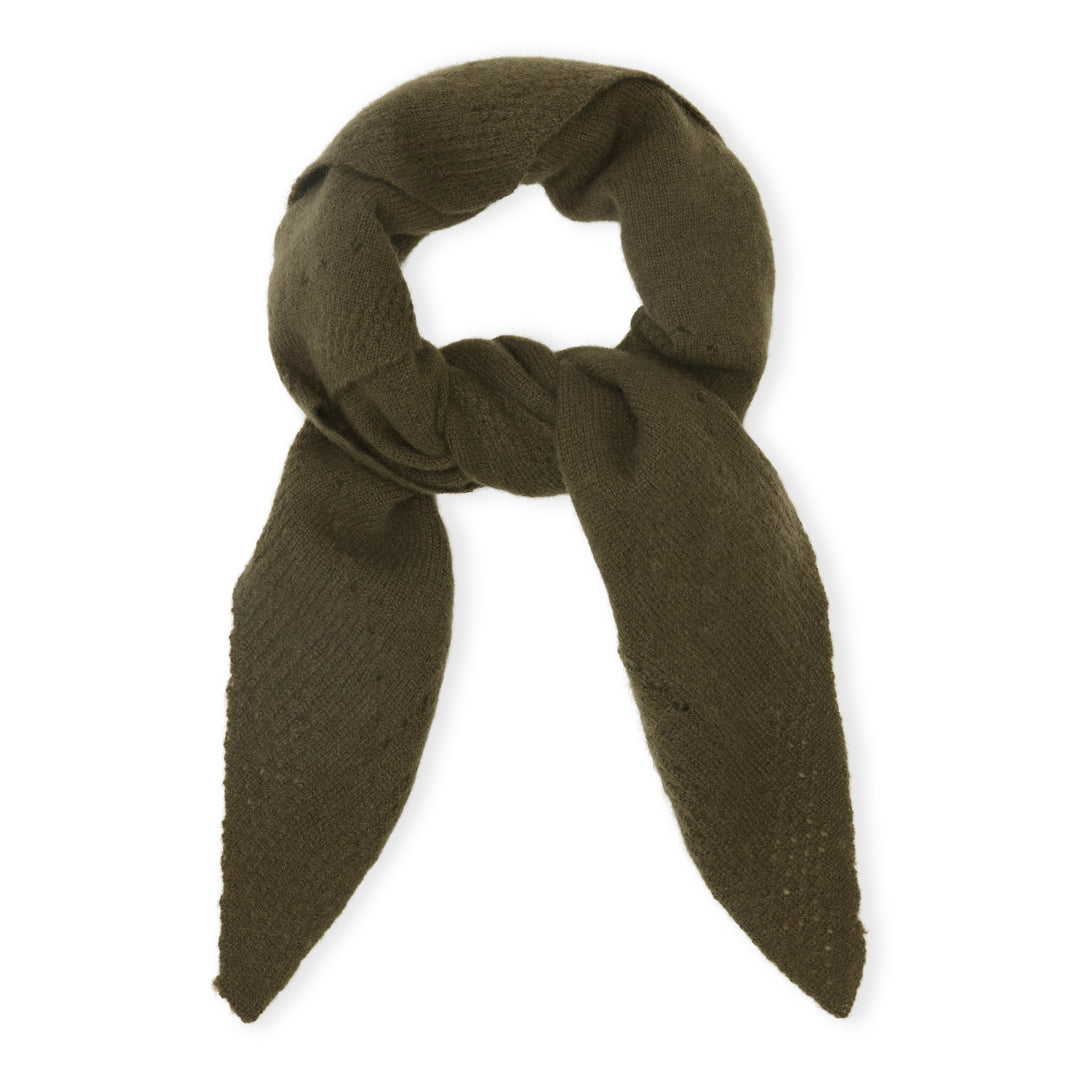Beta Studios Nilo Medium Triangle Scarf Accessories Cashmere Topiary Green