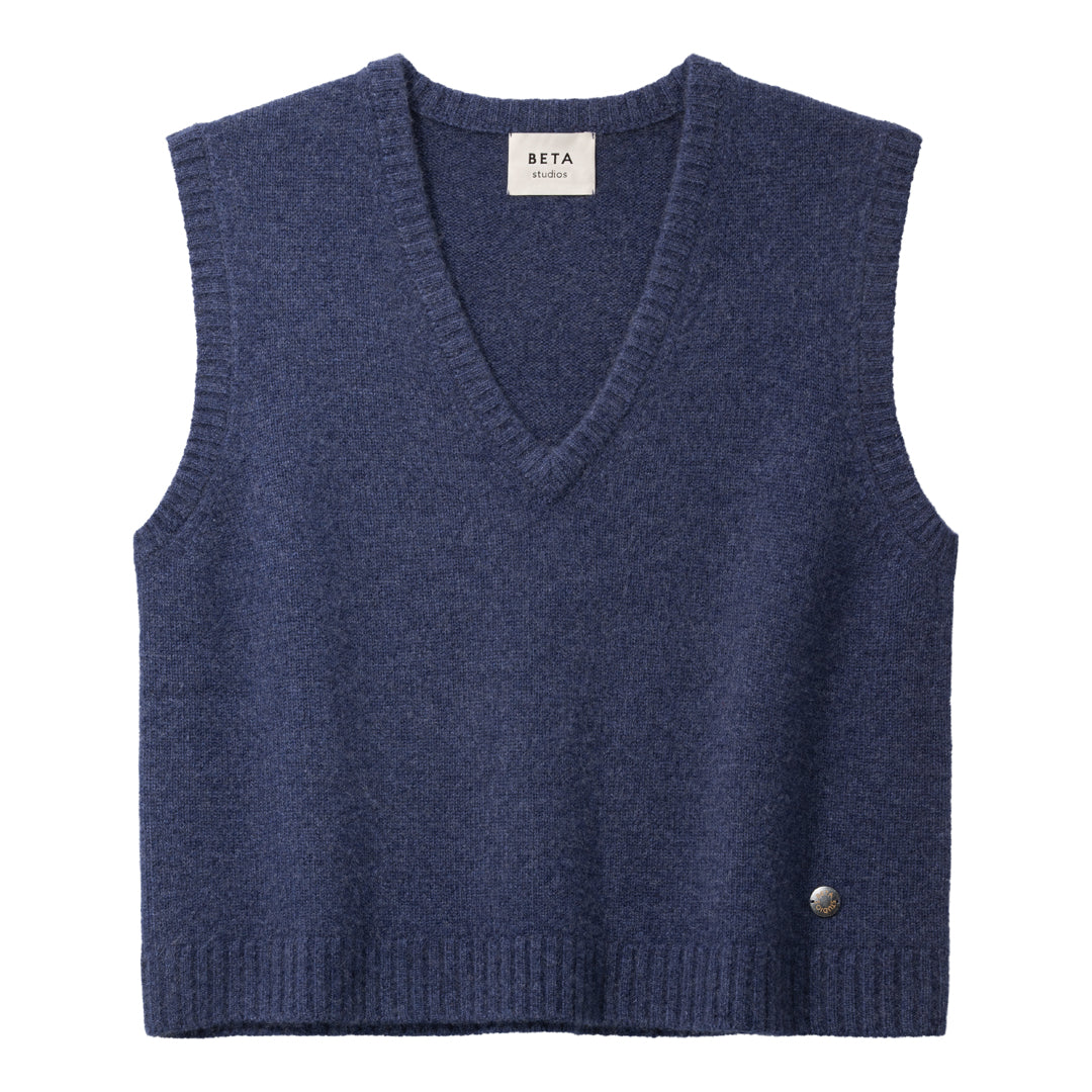 Beta Studios Ninka Vest Cashmere Vest Indigo