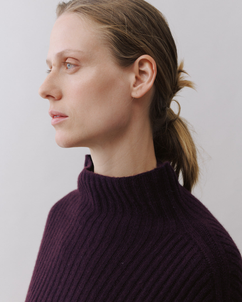 Beta Studios Norah Turtleneck Uld/Cashmere Tops Dark Fig