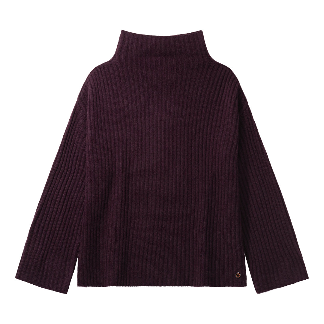 Beta Studios Norah Turtleneck Uld/Cashmere Tops Dark Fig