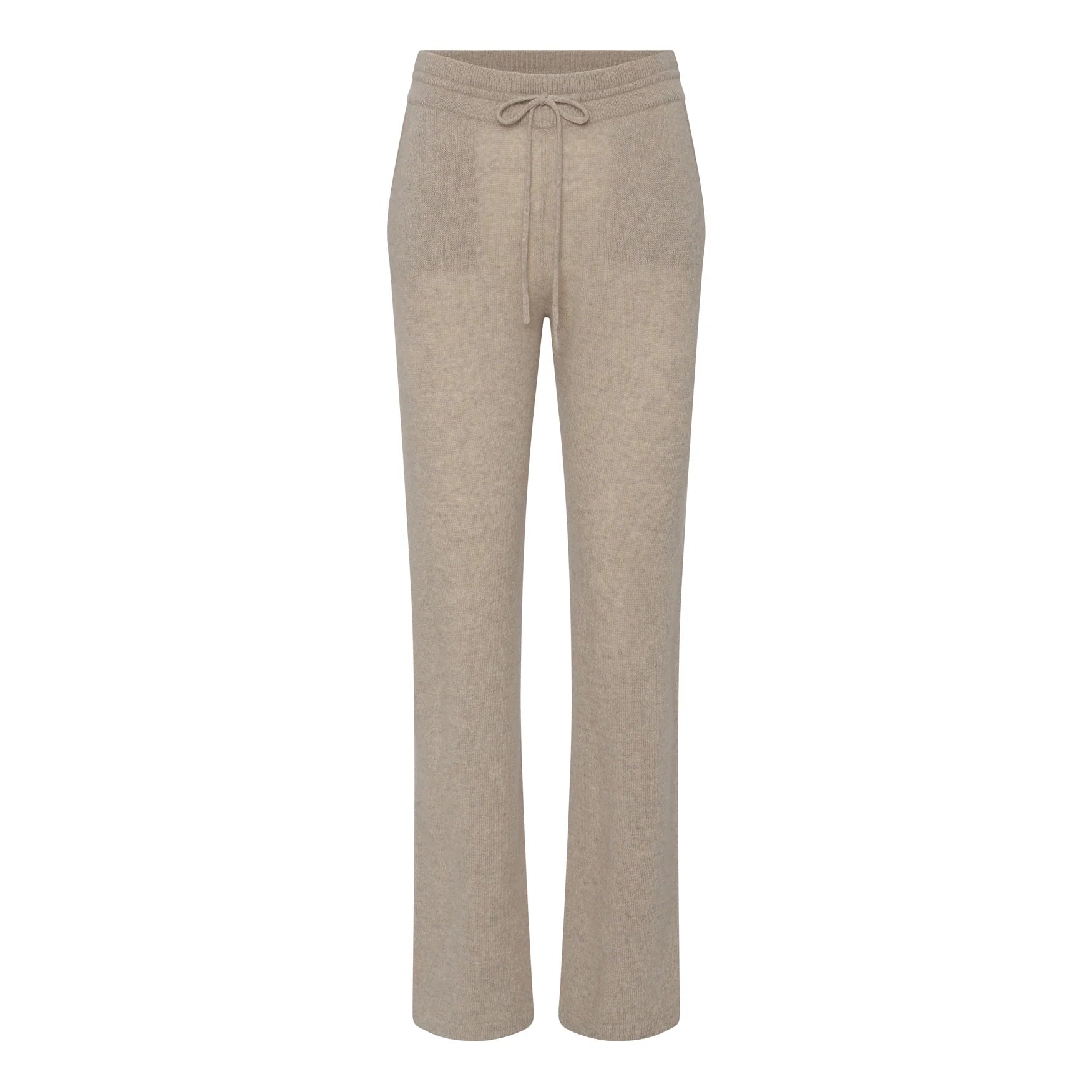Beta Studios Alba Straight Pants Cashmere Pants Sand Melange