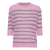Lady Sleeve Striped Cashmere - Blossom Pink/Grey Melange