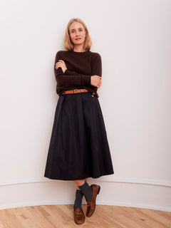 Abbie O-neck Basic - Coffee Brown