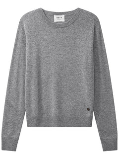 Abbie O-neck Basic - Grey Melange