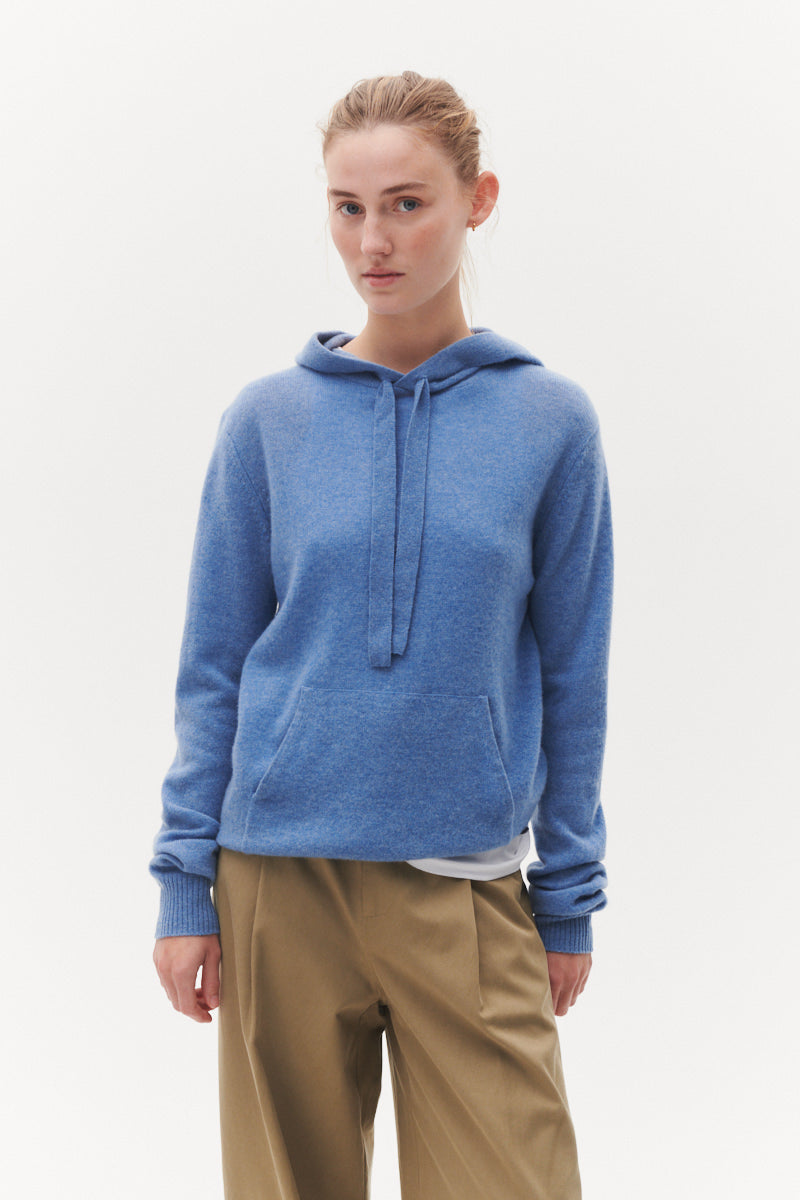 Beta Studios Adele Hoodie Cashmere Tops Turtle Dove Blue