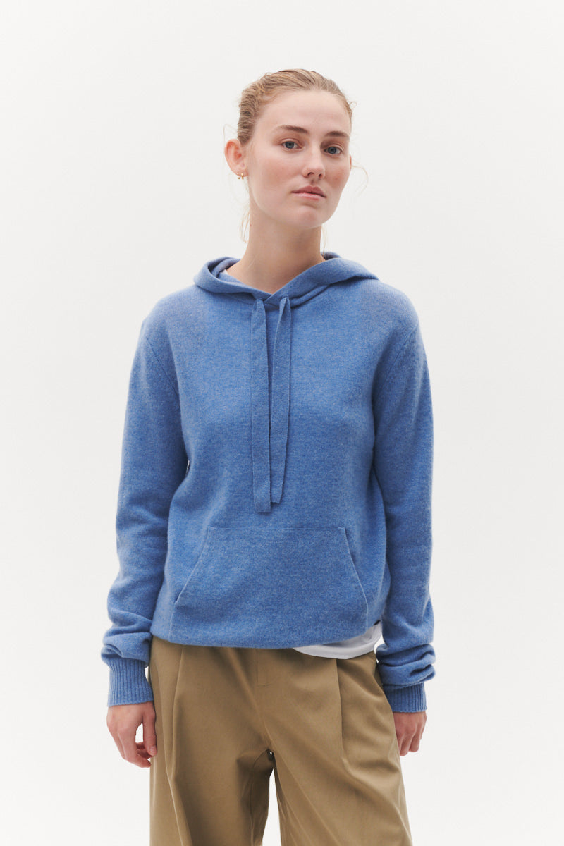 Beta Studios Adele Hoodie Cashmere Tops Turtle Dove Blue