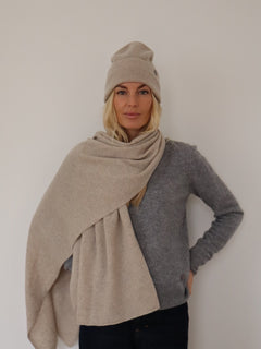 Aja Long Scarf - Sand Melange