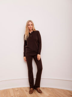 Alba Straight Pants - Coffee Brown