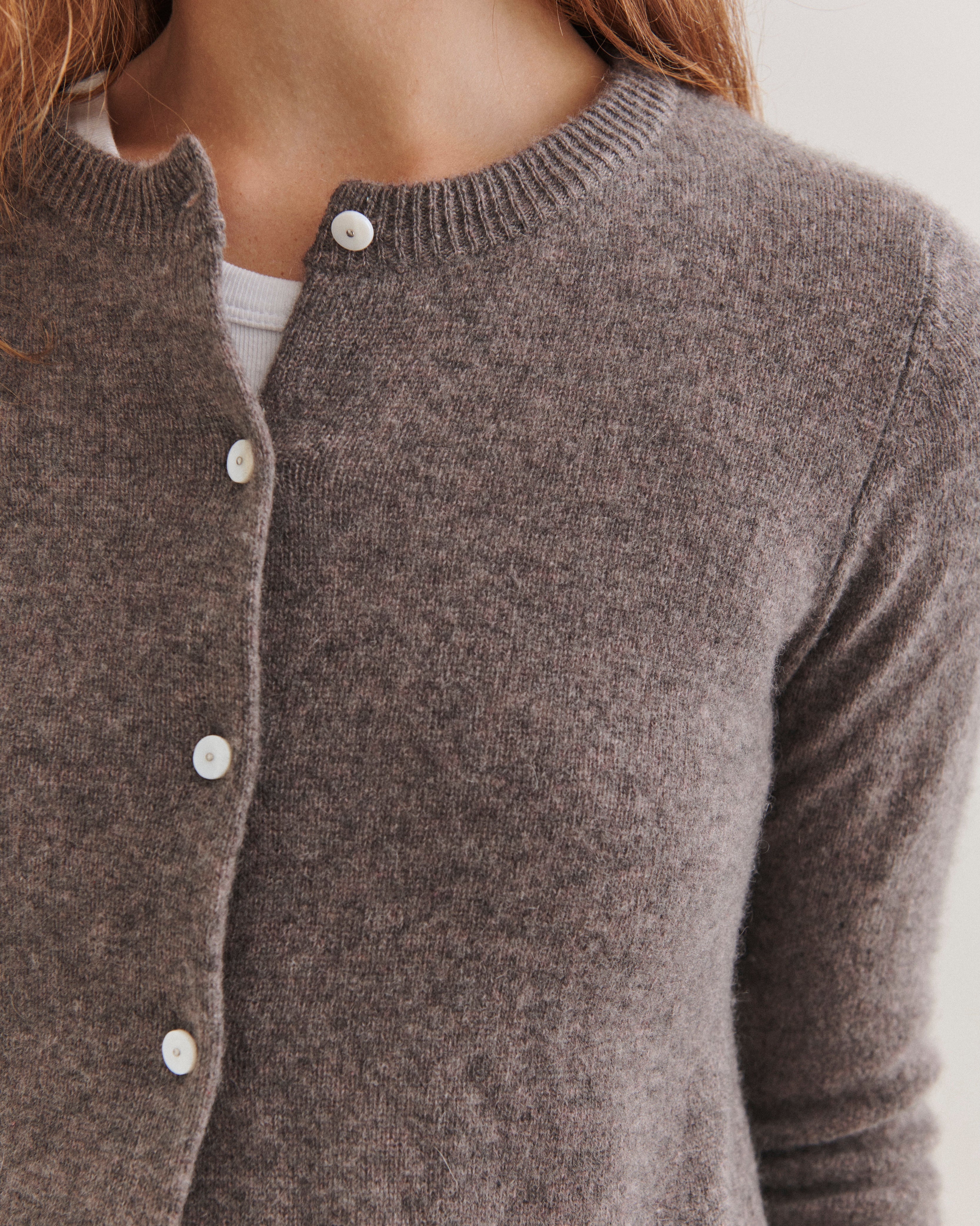 Beta Studios Alice Classic Cardigan Cashmere Tops Mole