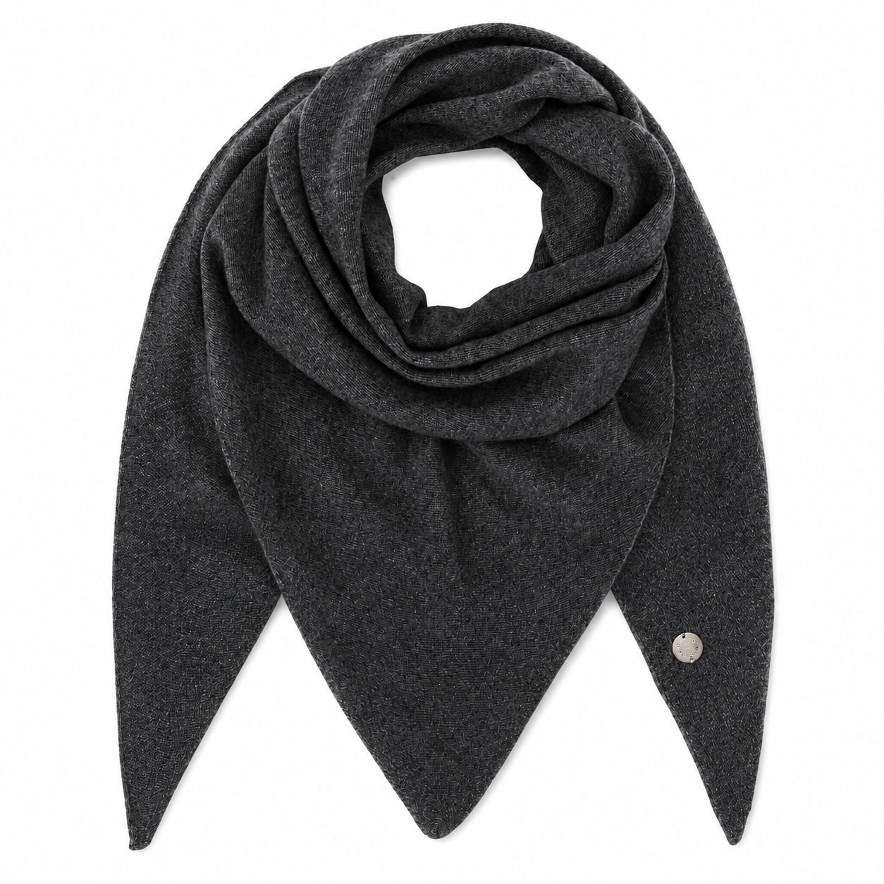 Beta Studios Andrea Triangle Scarf Accessories Cashmere Dark Grey Melange