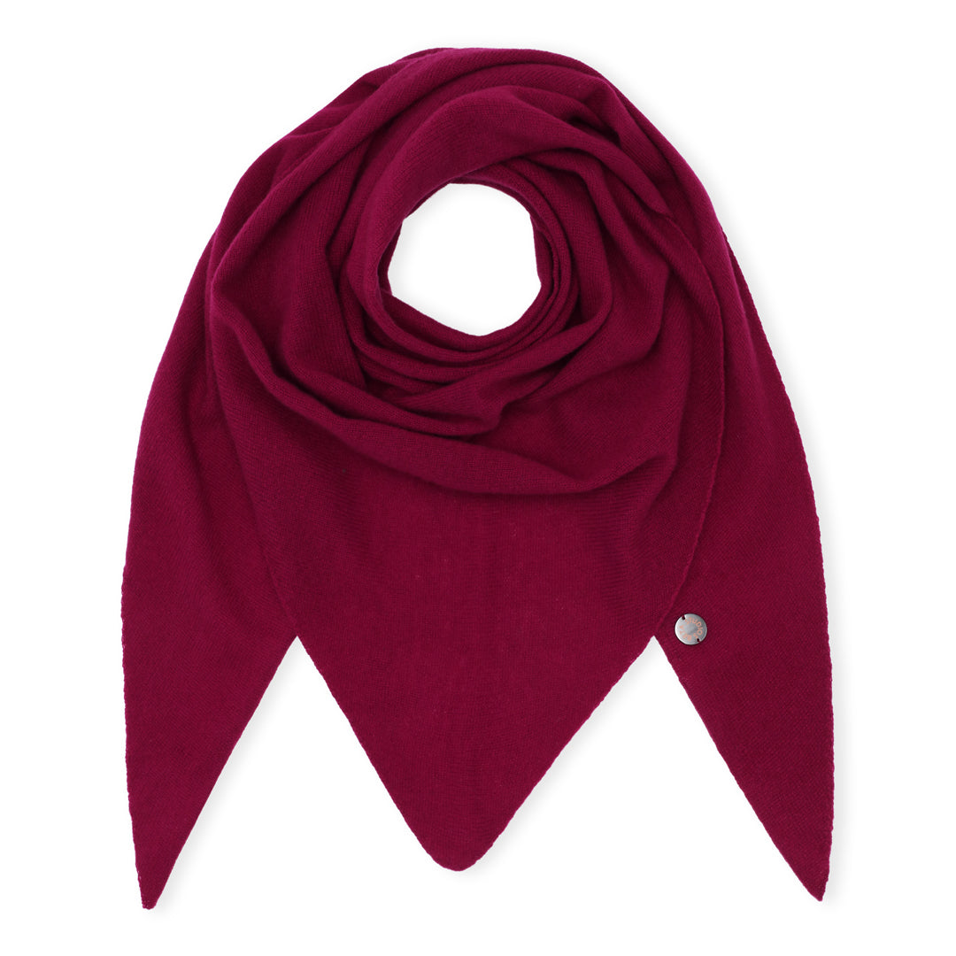 Beta Studios Andrea Triangle Scarf Accessories Cashmere Pomegranate