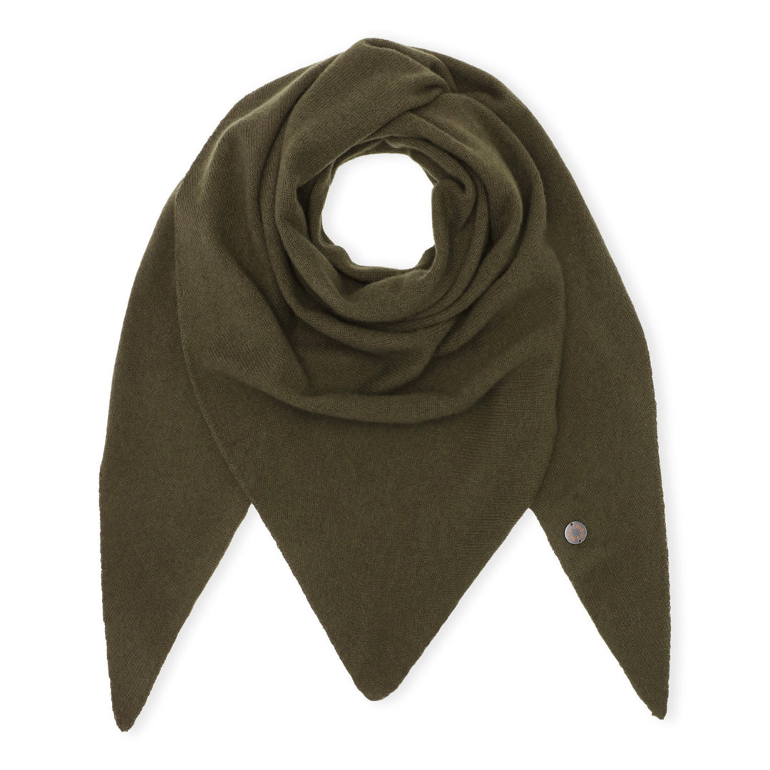 Beta Studios Andrea Triangle Scarf Accessories Cashmere Topiary Green