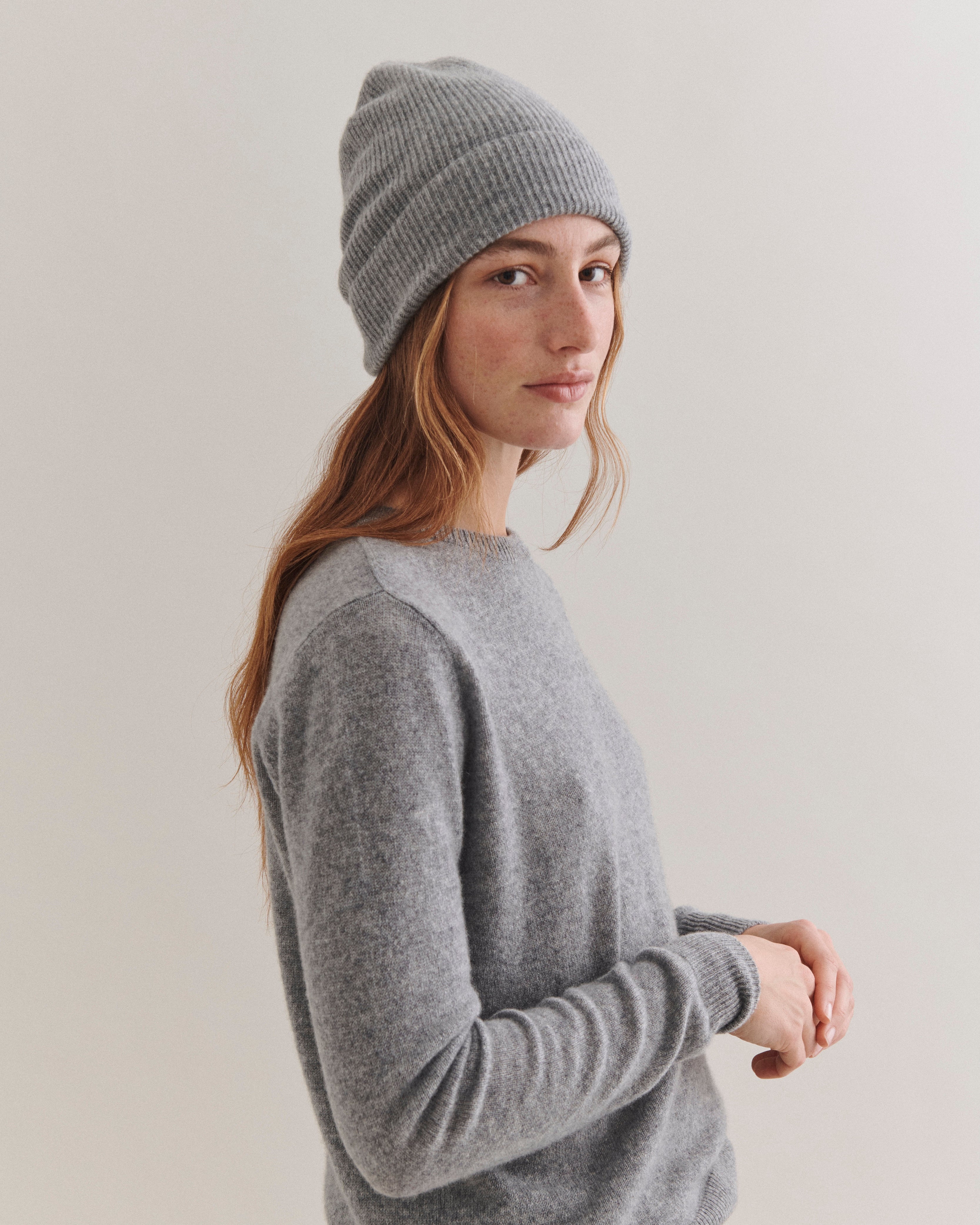 Beta Studios Astrid Beanie Accessories Cashmere Grey Melange