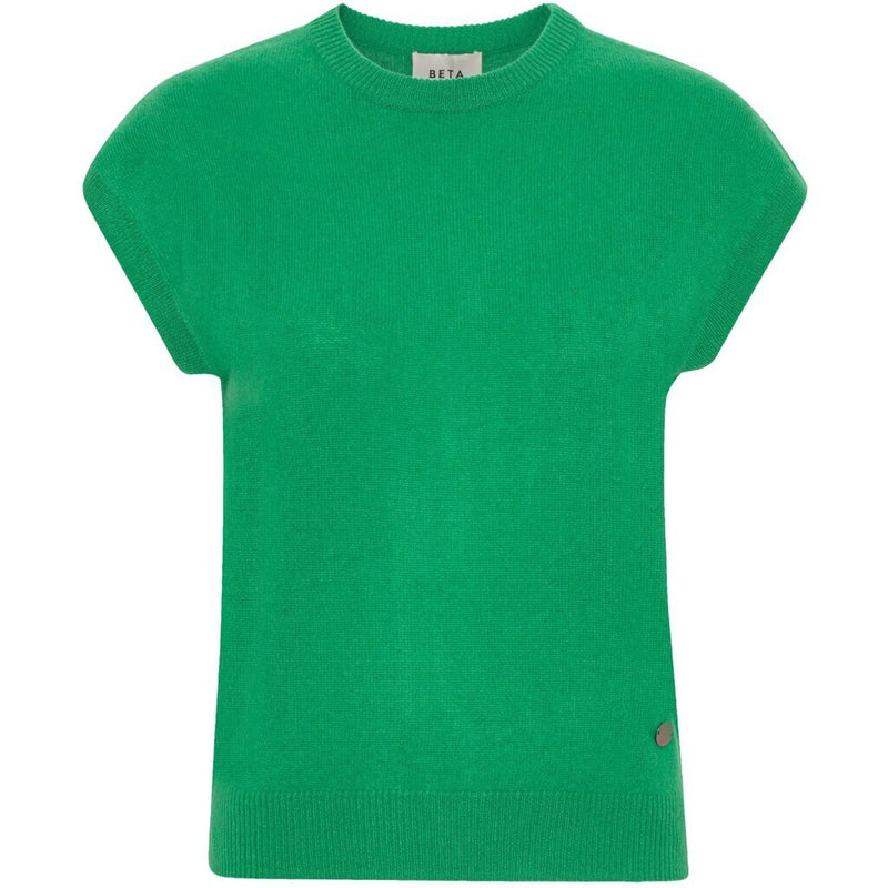 Beta Studios Badia Tee-Vest Cashmere Cashmere Tops Emerald Green