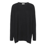 Beta Studios Berta Oversize O-neck top Cashmere Tops Black