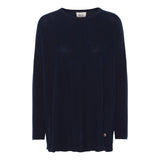 Beta Studios Berta Oversize O-neck top Cashmere Tops Navy