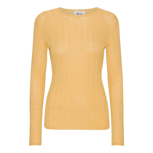 Beta Studios Cala Long Sleeve Tee Cashmere/Silk Silk/CashmereTops Golden Creme