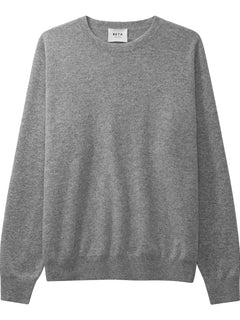 Carl O-neck cashmere - Grey Melange