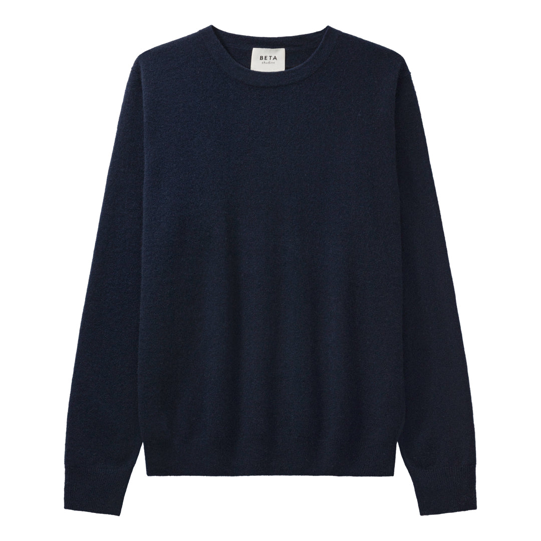 Beta Studios Carl O-neck cashmere Cashmere Tops Navy