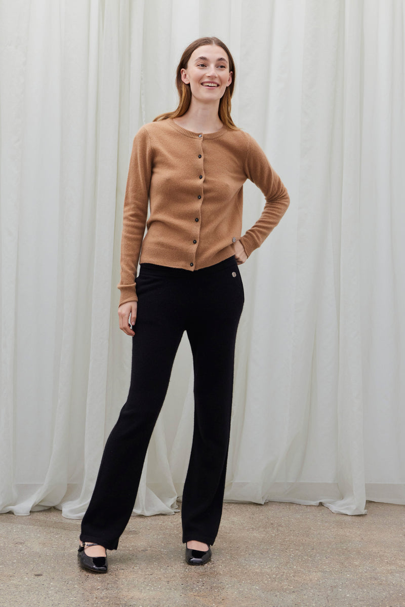 Beta Studios Classic Cardigan Cashmere Tops Camel