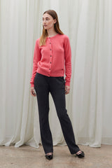 Beta Studios Classic Cardigan Cashmere Cashmere Tops Pink Limonade